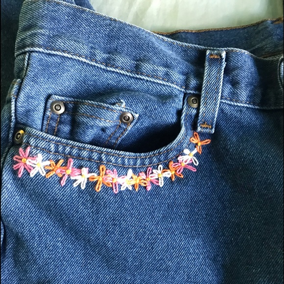 Hand Embroidered Jeans - Picture 8 of 8